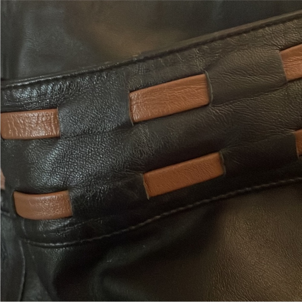 NWO l Cache GORGEOUS ! Black Lambs Leather Flare pants size 12 LIKE NEW $500 - Picture 9 of 9